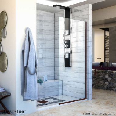 Click here to see DreamLine SHDR-3230721-06 DreamLine Linea Single Panel Frameless Shower Screen 30