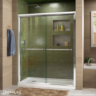 Click here to see DreamLine DL-6950R-04CL DreamLine DL-6950R-04CL Duet  Semi-Frameless Bypass Shower Door - Brushed Nickel