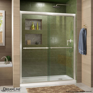 Click here to see DreamLine DL-6952R-04CL DreamLine DL-6952R-04CL Duet Semi-Frameless Bypass Shower Door - Brushed Nickel