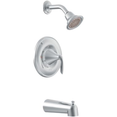 Click here to see Moen T62133 Moen Eva Posi-Temp Tub/Shower Faucet, 2.5 GPM, 1-Function, Single Lever Handle, M-PACT, Bulk Version, Chrome - T62133