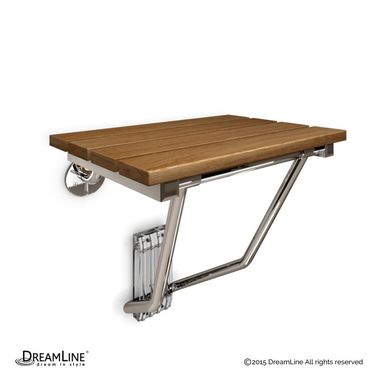 Click here to see DreamLine SHST-01-TK DreamLine Natural Teak Folding Shower Seat - SHST-02-TN