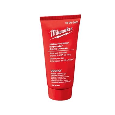 Click here to see Milwaukee 48-90-4055 Milwaukee ProPEX Expander Cone Grease for M12/M18 PEX Tools, PEX‑A Expansion Lubricant, 150g - 49‑08‑2401