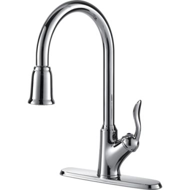 Click here to see Ultra Faucets UF13303 Ultra Faucets Transitional Single-Handle Pull-Down Kitchen Faucet, Stainless Steel - UF13303