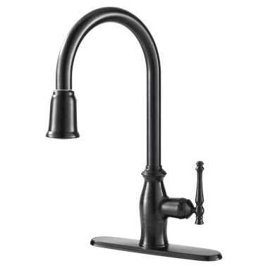 Click here to see Ultra Faucets UF13405 Ultra Faucets Traditional Single Handle Pull-Down Kitchen Faucet, Oil-Rubbed Bronze - UF13405