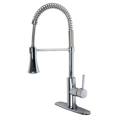 Click here to see Ultra Faucets UF17200 Ultra Faucets Euro Single-Handle Semi-Pro Pull-Down Kitchen Faucet, Chrome - UF17200