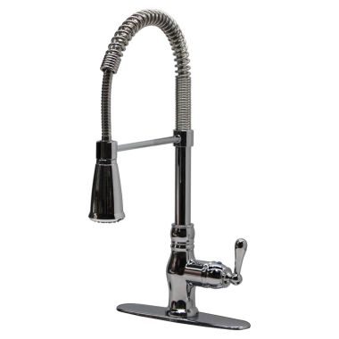 Click here to see Ultra Faucets UF17100 Ultra Faucets Prime One Handle Semi-Pro Pull-Down Kitchen Faucet, Chrome - UF17100