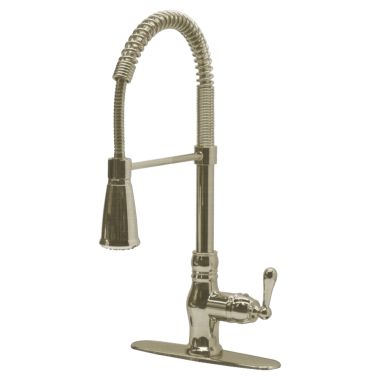 Click here to see Ultra Faucets UF17103 Ultra Faucets Prime One Handle Semi-Pro Pull-Down Kitchen Faucet, Stainless Steel - UF17103