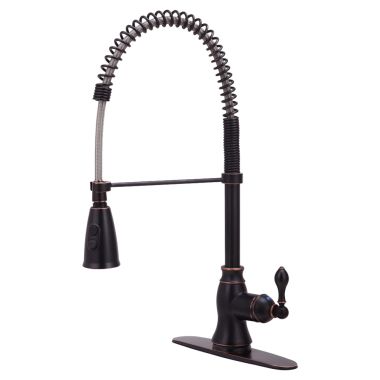 Click here to see Ultra Faucets UF17105 Ultra Faucets Prime One Handle Semi-Pro Pull-Down Kitchen Faucet, Oil-Rubbed Bronze - UF17105