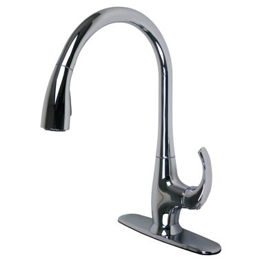 Click here to see Ultra Faucets UF13800 Ultra Faucets Vantage Single Handle Pull-Down Kitchen Faucet, Chrome - UF13800