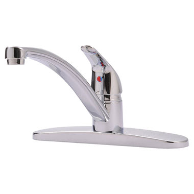 Click here to see Ultra Faucets UF10200 Ultra Faucets Classic Single Handle Kitchen Faucet, Chrome - UF10200