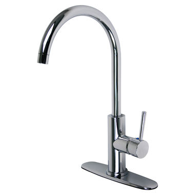 Click here to see Ultra Faucets UF11300 Ultra Faucets Euro Single Handle Pull-Down Kitchen Faucet, Chrome - UF11300