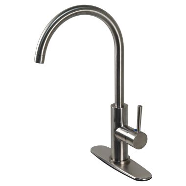 Click here to see Ultra Faucets UF11303 Ultra Faucets Euro Single Handle Pull-Down Kitchen Faucet, Stainless Steel - UF11303