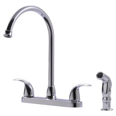 Click here to see Ultra Faucets UF21040 Ultra Faucets Vantage Two Handle Kitchen Faucet w/ Side Spray, Chrome - UF21040