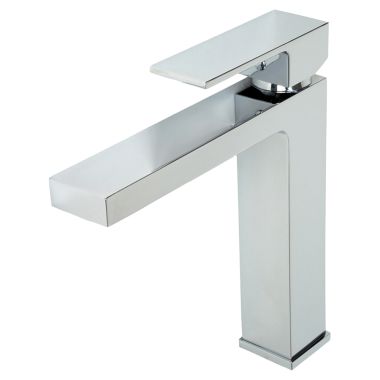 Click here to see Ultra Faucets UF30300 Ultra Faucets Icon Collection One-Handle Vessel Bathroom Faucet, Less Pop-Up Drain, Lever Handle, Deck Mount,  1.2 GPM, Chrome - UF30300