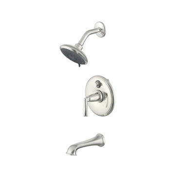Click here to see Ultra Faucets UF79603 Ultra Faucets Z Collection Brushed Nickel Slidebar Shower Trim Requires Separate Valve, Wall-Mount Installation, 1.8 GPM - UF79603