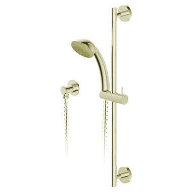 Click here to see Ultra Faucets UF79603-7 Ultra Faucets Z ABS Hand Shower with Metal Slide Bar, Ell, and 60in Hose, 2.0 GPM, Brushed Nickel - UF79603-7