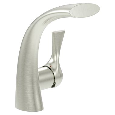 Click here to see Ultra Faucets UF35113 Ultra Faucets Twist Collection One-Handle Bathroom Faucet with Metal Pop-Up Assembly, 1.2GPM, Neoperl Aerator, Lever Handle, Brushed Nickel - UF35113