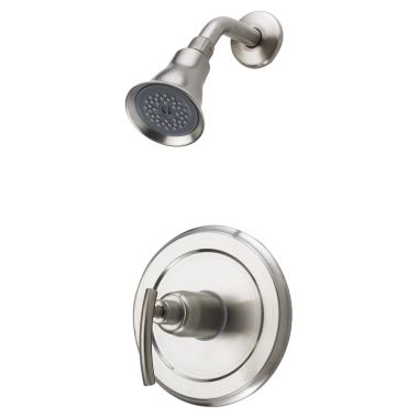 Click here to see Ultra Faucets UF78803-1 Ultra Faucets Sweep Collection Single-Handle Pressure-Balanced Shower Faucet, Metal Lever Handle, ADA, Brushed Nickel - UF78803-1