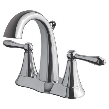 Click here to see Ultra Faucets UF45310 Ultra Faucets Contour 3-Hole Centerset Chrome Bathroom Faucet with Pop-Up Drain, 1.5 GPM, NEOPERL Aerator, Two-Handle, Lever Handles - UF45310