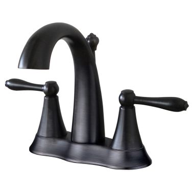 Click here to see Ultra Faucets UF45315 Ultra Faucets Contour 3-Hole Centerset Oil-Rubbed Bronze Bathroom Faucet with Pop-Up Drain, 1.5 GPM, NEOPERL Aerator, Two-Handle, Lever Handles - UF45315