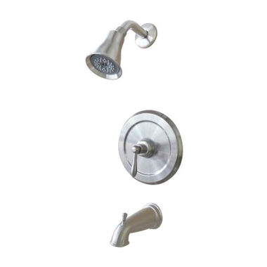 Click here to see Ultra Faucets UF78903 Ultra Faucets Contour Collection Brushed Nickel Tub and Shower Trim Requires Pressure Balance Valve, Wall-Mount Installation - UF78903