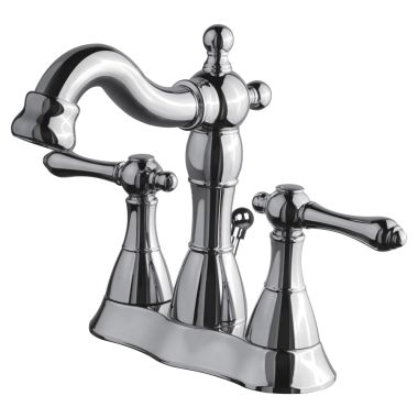 Click here to see Ultra Faucets UF45210 Ultra Faucets Prime 3-Hole Centerset Chrome Bathroom Faucet with Metal Pop-Up Drain, 1.5 GPM, NEOPERL Aerator, Two-Handle, Lever Handles - UF45210