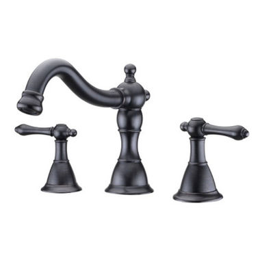 Click here to see Ultra Faucets UF65005 Ultra Faucets Prime Two-Handle Deck-Mount Roman Tub Faucet, 3-Hole, NEOPERL Stream, Lever Handles, Oil Rubbed Bronze - UF65005
