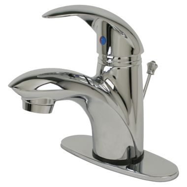 Click here to see Ultra Faucets UF34120 Ultra Faucets Vantage Single-Handle Bathroom Faucet with 50/50 Pop-Up Drain, 2.2GPM, 1 or 3-Hole Installation, Lever Handle, Chrome - UF34120
