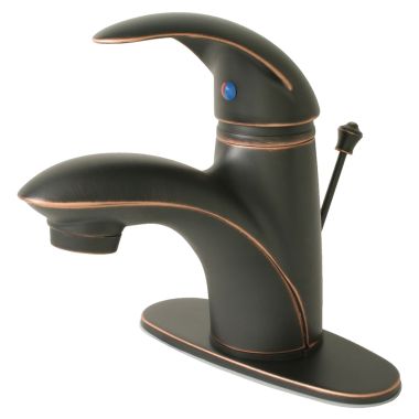 Click here to see Ultra Faucets UF34125 Ultra Faucets Vantage Single-Handle Bathroom Faucet with 50/50 Pop-Up Drain, 2.2GPM, 1 or 3-Hole Installation, Lever Handle, Oil-Rubbed Bronze - UF34125