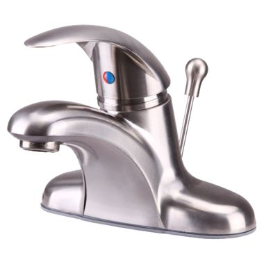 Click here to see Ultra Faucets UF34223 Ultra Faucets Vantage 3-Hole Centerset Brushed Nickel Bathroom Faucet with 50/50 Pop-Up, 2.2 GPM, Single-Handle, Lever Handle - UF34223
