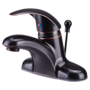 Click here to see Ultra Faucets UF34225 Ultra Faucets Vantage 3-Hole Centerset Oil-Rubbed Bronze Bathroom Faucet with 50/50 Pop-Up, 2.2 GPM, Single-Handle, Lever Handle - UF34225