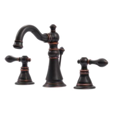 Click here to see Ultra Faucets UF55115 Ultra Faucets Signature Two-Handle Widespread Lavatory Faucet with Metal Pop-Up, 2.2 GPM, Three-Hole, Ceramic Disc Cartridge, Oil Rubbed Bronze - UF55115 