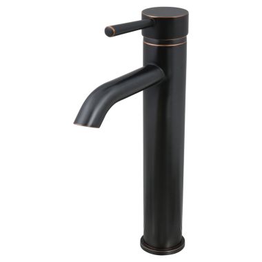 Click here to see Ultra Faucets UF36605 Ultra Faucets Euro Collection One Handle Tall Vessel Bathroom Faucet,  Less Pop-Up, 1.2GPM, Lever Handle, Single-Hole Installation, Oil-Rubbed Bronze - UF36605