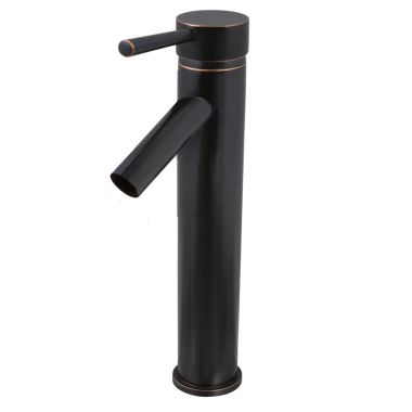 Click here to see Ultra Faucets UF36905 Ultra Faucets Euro One-Handle Tall Vessel Bathroom Faucet, Straight Spout, 1.2 GPM, Less Pop-up, Lever Handle, Deck Mount, Oil-Rubbed Bronze - UF36905