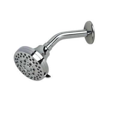 Click here to see Ultra Faucets UF90703 Ultra Faucets Icon 3.75in 5-Spray Function Shower Head, 2.5 GPM, Brass Construction, Wall-Mount Installation, Brushed Nickel - UF90703
