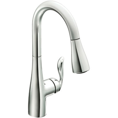 Click here to see Moen 7594C Moen Arbor Single Handle High Arc Pull-Down Kitchen Faucet, Chrome - 7594C