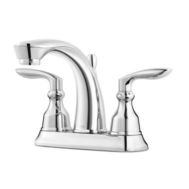 Click here to see Pfister LG48-CB1C Pfister Avalon Centerset Bathroom Faucet with Metal Pop-Up, Two-Handle, 1.2 GPM, Lever Handle, TiteSeal, Pforever Seal, Polished Chrome - LG48-CB1C