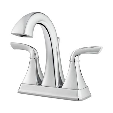 Click here to see Pfister LG48-BS0C Pfister Bronson Centerset Bathroom Faucet with Metal Pop-Up, Two-Handle, 1.2 GPM, Lever Handle, TiteSeal, Pforever Seal, Polished Chrome - LG48-BS0C