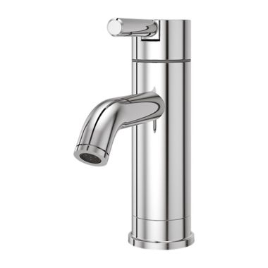 Click here to see Pfister LG42-NC00 Pfister Contempra Single-Hole Bathroom Faucet with Metal Pop-Up, Single-Handle, 1.2 GPM, Lever Handle, Pforever Seal, Polished Chrome - LG42-NC00