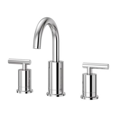 Click here to see Pfister LG49-NC1C Pfister Contempra Widespread Bathroom Faucet with Metal Pop-Up, Two-Handle, 1.2 GPM, Lever Handle, TiteSeal, Pforever Seal, Polished Chrome - LG49-NC1C