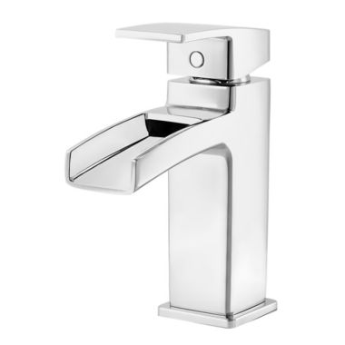 Click here to see Pfister LG42-DF0C Pfister Kenzo Single-Hole Bathroom Faucet, Trough Spout, Single-Handle, 1.2 GPM, Lever Handle, Pforever Seal, Polished Chrome - LG42-DF0C