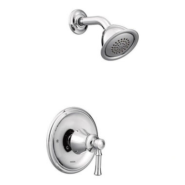 Click here to see Moen T2182 Moen Dartmoor Posi-Temp Single-Handle Shower Faucet, One-Function, 2.5 GPM, Lever Handle, M-PACT, Chrome - T2182