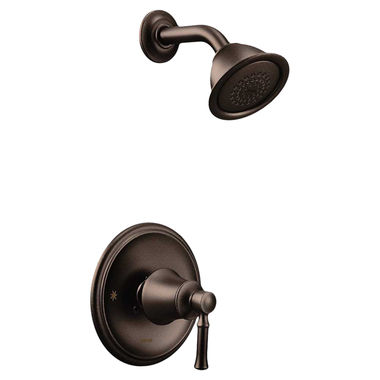 Click here to see Moen T2182EPORB Moen Dartmoor Posi-Temp Single-Handle Shower Faucet, One-Function, 1.75 GPM, Lever Handle, Eco-Performance, M-PACT, Oil Rubbed Bronze - T2182EPORB