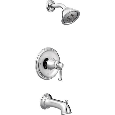 Click here to see Moen T2183 Moen Dartmoor Posi-Temp Tub/Shower Faucet, 2.5 GPM, 1-Function, Single Lever Handle, M-PACT, Chrome - T2183