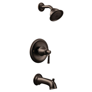 Click here to see Moen T2183EPORB Moen Dartmoor Posi-Temp Tub/Shower Faucet, 1.75 GPM, 1-Function, Single Lever Handle, M-PACT, Eco-Performance, Oil Rubbed Bronze - T2183EPORB