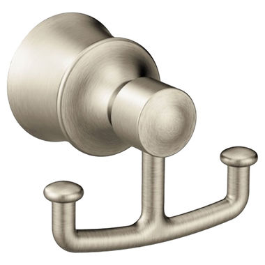 Click here to see Moen YB2103BN Moen Dartmoor Double Robe Hook, Zinc Constructed, Brushed Nickel - YB2103BN