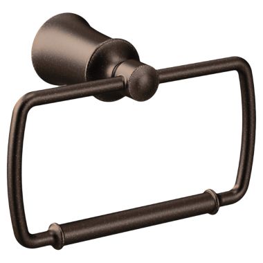 Click here to see Moen YB2186ORB Moen CSI Dartmoor Wall Mounted Rectagular Towel Ring, Zinc Constructed, Oil-Rubbed Bronze - YB2186ORB