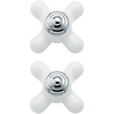 Click here to see Moen 97587 Moen 97587 Part Handle Monticello Cross Insert Small 2 Porcelain/Chrome