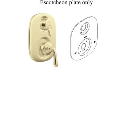 Click here to see Moen 135149P Moen Rothbury Part Escutcheon, Metal - Polished Brass (135149P)