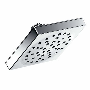 Click here to see Moen S6340 Moen 90 Degree 6in Single-Function Rainshower Shower Head, Square, Immersion Technology, 2.5 GPM, Chrome - S6340